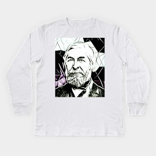 Jean Charles Galissard de Marignac Black and white Portrait | Jean Charles Galissard de Marignac Artwork 3 Kids Long Sleeve T-Shirt